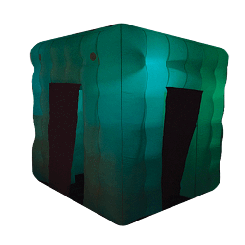 Party Cube Green LED lights